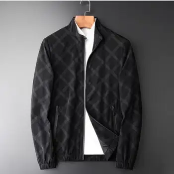 New Male Jacket Luxury Stand Collar Plaid Printed Mens Jackets And Coats Spring And Autumn Slim Fit Man Jacket Plus Size 4XL
New Male Jacket Luxury Stand Collar Plaid Printed Mens Jackets And Coats Spring And Autumn Slim Fit Man Jacket Plus Size 4XL