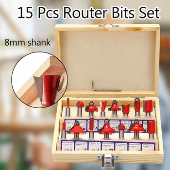 8mm 15 Pieces/Set Woodworking Cutter Milling Carbide Milling Cutter Router Bit Set For Wood Cutter Engraving Cutting Tools
8mm 15 Pieces/Set Woodworking Cutter Milling Carbide Milling Cutter Router Bit Set For Wood Cutter Engraving Cutting Tools