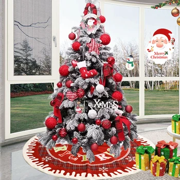 35inch Red/green Flannel Embroidered Snowflake Christmas Tree Skirt Sliver Gold Christmas Tree New Year Home Decoration Tools
35inch Red/green Flannel Embroidered Snowflake Christmas Tree Skirt Sliver Gold Christmas Tree New Year Home Decoration Tools