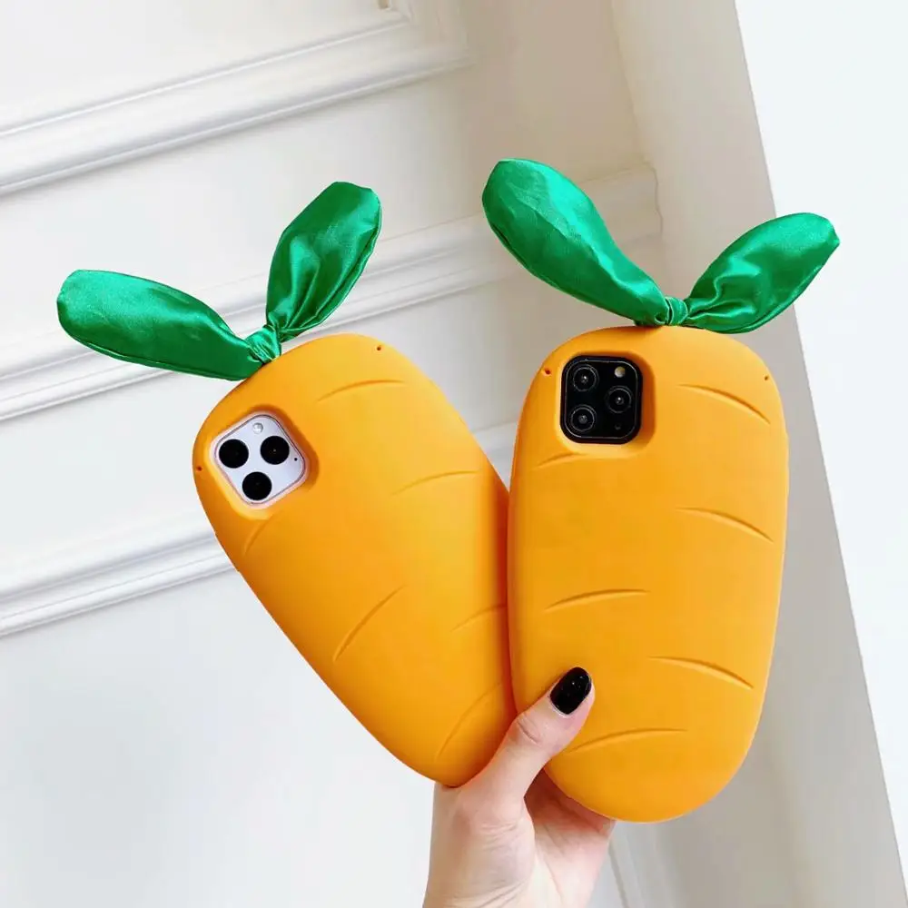 Мягкий силиконовый гель Капа кейс для Coque 3D морковь фланель лист мягкий резиновый
