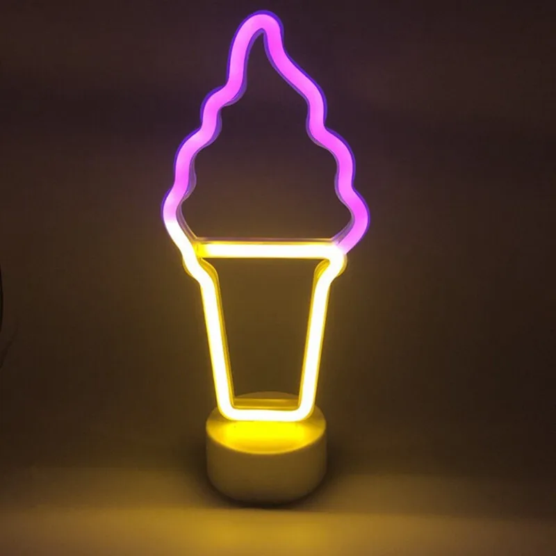 Separating Neon Lamp Ice Cream Shaped Light Decorative Lamp for Home Party Without Battery
Separating Neon Lamp Ice Cream Shaped Light Decorative Lamp for Home Party Without Battery