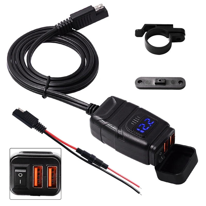 Motorcycle QC3.0 USB Charger Waterproof Dual USB Moto Quick Change QC 3.0 Fast Charging 12V For Motocicleta Phone Mobile
Motorcycle QC3.0 USB Charger Waterproof Dual USB Moto Quick Change QC 3.0 Fast Charging 12V For Motocicleta Phone Mobile