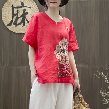 Women Vintage Casual Tops Cotton Linen Embroidery Blouse 2020 Spring Summer New Fashion Oversized Loose Shirts Plus Size
Women Vintage Casual Tops Cotton Linen Embroidery Blouse 2020 Spring Summer New Fashion Oversized Loose Shirts Plus Size