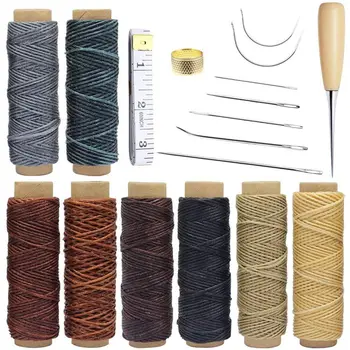 18 Pieces Leather Craft Tools With Hand Sewing Needles Drilling Awl Waxed Thread And Thimble For Leather Upholstery Carpet Canva
18 Pieces Leather Craft Tools With Hand Sewing Needles Drilling Awl Waxed Thread And Thimble For Leather Upholstery Carpet Canva
