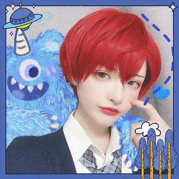 HUAYA Short red straight with Bangs Men's Wigs Natural for Women Girls Boys Heat Resistant Synthetic Cosplay Daily Party Anime
HUAYA Short red straight with Bangs Men's Wigs Natural for Women Girls Boys Heat Resistant Synthetic Cosplay Daily Party Anime