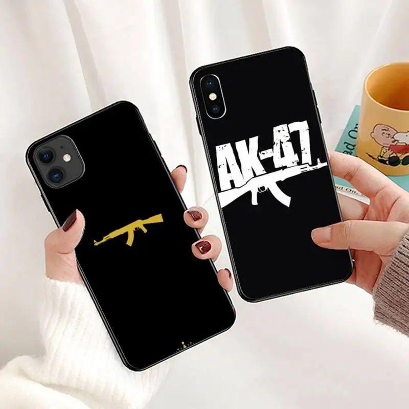 Чехол для телефона gun AK47 с изображением черепа в стиле милитари чехол iphone 5 5s 5c se 6 6s