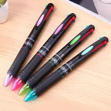 

4Pcs Set MultiColor Ballpoint Pen 0.5mm Multifunction 4in1 Color Retractable Ball Pen Office School Writing Signature Handle