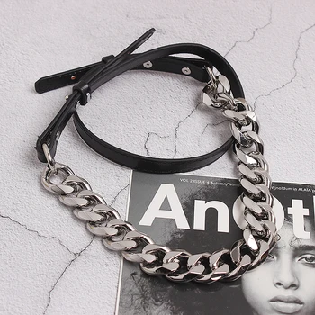2020 PUnk High Quallity PU Wide Chain Waist Belts Necklace Men Hip Hop DJ Street Multi-functional Aluminum chain Pant Waistband
2020 PUnk High Quallity PU Wide Chain Waist Belts Necklace Men Hip Hop DJ Street Multi-functional Aluminum chain Pant Waistband