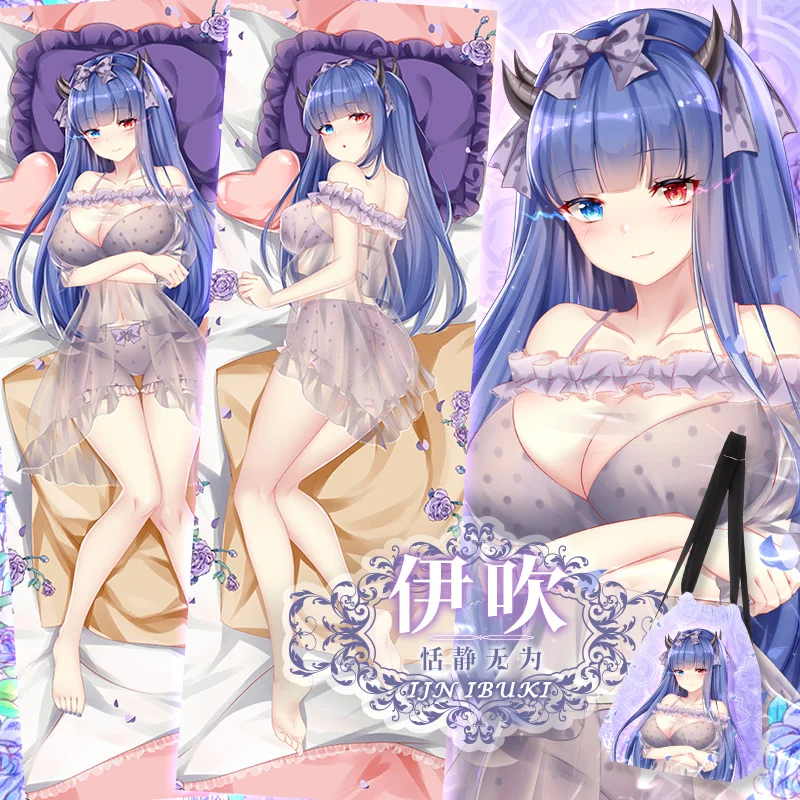 

Anime Game Azur Lane IJN Ibuki Sexy Pajamas Cosplay Dakimakura 2WAY Hugging Body Pillow Case Otaku Pillow Cushion Cover Gifts SM