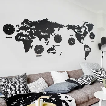 3D World map Wall clock Creativity Living room Hang decorations Digital wall clock Oversized Wood wall clock modern Home Decor
3D World map Wall clock Creativity Living room Hang decorations Digital wall clock Oversized Wood wall clock modern Home Decor