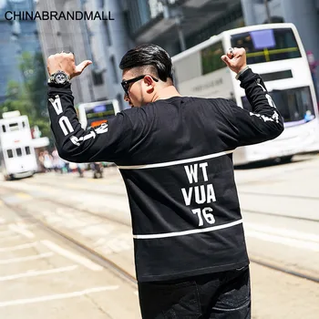 Big size Men's Wear super Brand Fat Man Loose Fat Pullover Simple English Printing Plus Fat Plus Long Sleeve T Shirt 
Big size Men's Wear super Brand Fat Man Loose Fat Pullover Simple English Printing Plus Fat Plus Long Sleeve T Shirt