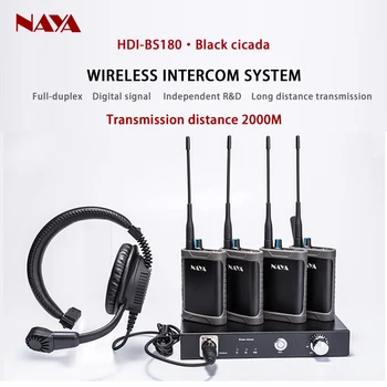 NAYA HDI-BS180 Wireless Intercom System Transmission Distance 2000m Full Duplex Signal Communication Talkback PK Hollyland T1000 
NAYA HDI-BS180 Wireless Intercom System Transmission Distance 2000m Full Duplex Signal Communication Talkback PK Hollyland T1000