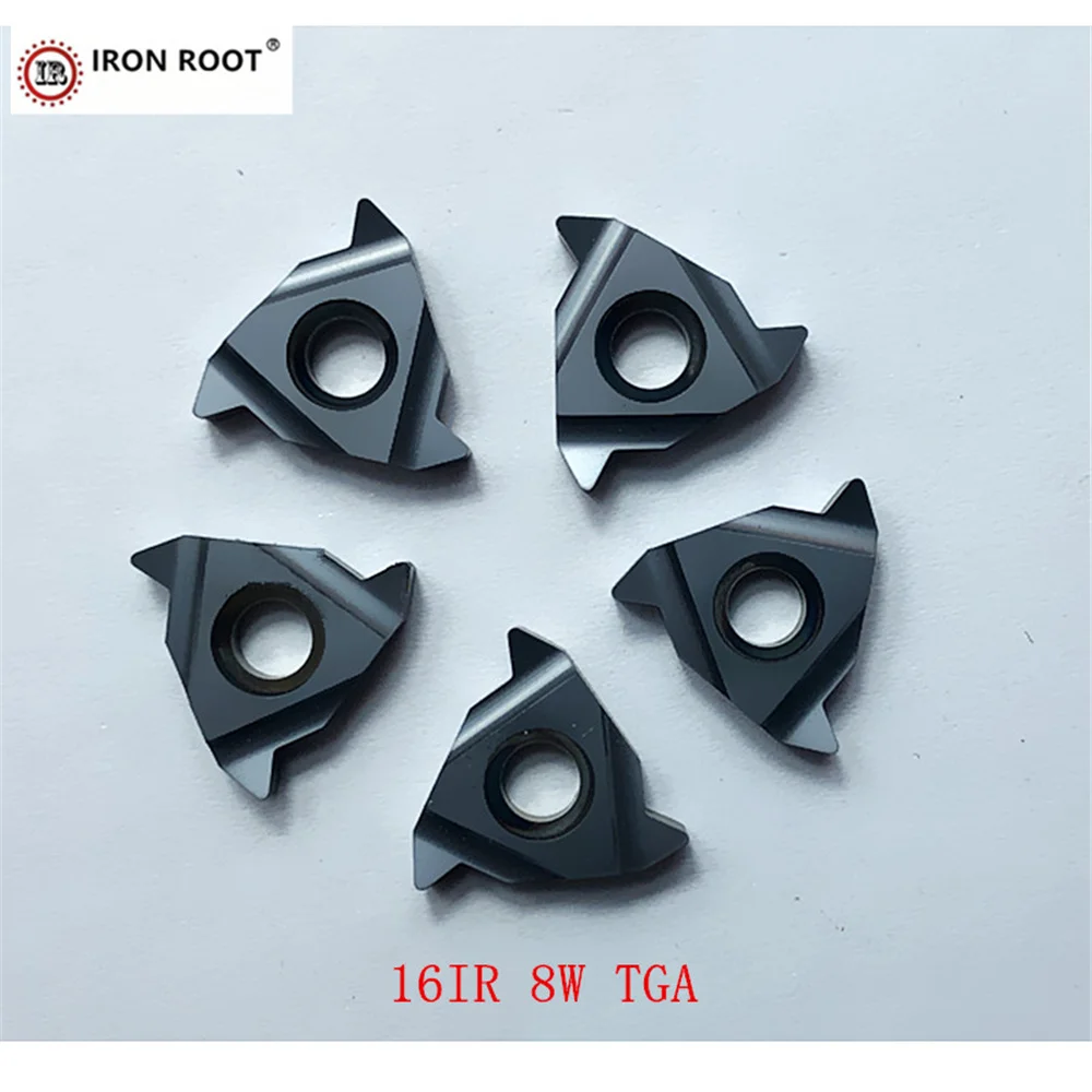 

IRON ROOT 16ER, 16IR, 8W, 9W, 10W, 11W, 12W, 14W, TGA CNC Lathe Tool Carbide Thread Insert For SER, SEL Thread Tool Holder