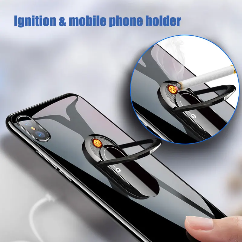 Electronic Lighter On The Phone USB Mobile Phone Bracket Lighter Multi-Function Mobile Phone Holder Ring Lighter For Cigarette
Electronic Lighter On The Phone USB Mobile Phone Bracket Lighter Multi-Function Mobile Phone Holder Ring Lighter For Cigarette