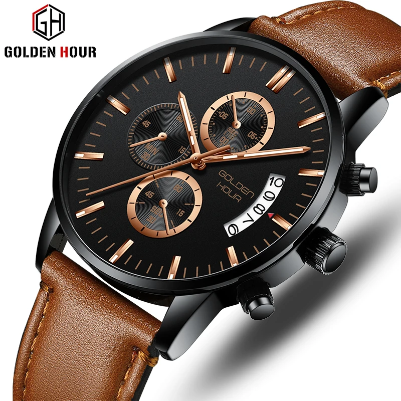 GOLDENHOUR New Customized Man Watch For You Sport Mens Watches Waterproof Alarm Business Male Wristwatch Clock Relogio Masculino
GOLDENHOUR New Customized Man Watch For You Sport Mens Watches Waterproof Alarm Business Male Wristwatch Clock Relogio Masculino