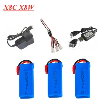 7.4V 2700mAh Lipo Battery +7.4V Charger for Syma X8C X8W X8G HQ899 RC Helicopter Parts 2S 7.4v Drone Battery 1pcs to 3pcs
7.4V 2700mAh Lipo Battery +7.4V Charger for Syma X8C X8W X8G HQ899 RC Helicopter Parts 2S 7.4v Drone Battery 1pcs to 3pcs
