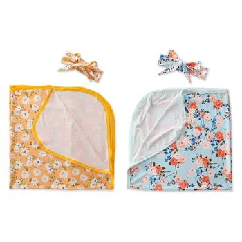 2 Pcs/set Newborn Baby Blanket Floral Wrap Swaddle Blanket Hair Band Rabbit Ears Knotted Headband Wrapping Towel Set
2 Pcs/set Newborn Baby Blanket Floral Wrap Swaddle Blanket Hair Band Rabbit Ears Knotted Headband Wrapping Towel Set