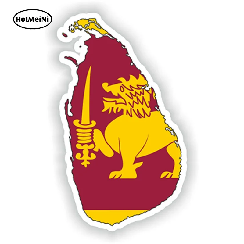 HotMeiNi 13cm x 7.5cm For Sri Lanka Map Flag Car Stickers Repair Sticker Truck Decal Simulation Fun Vinyl Wrap | Автомобили и