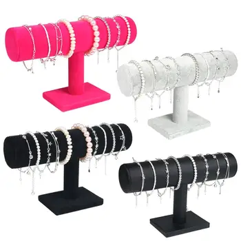 Portable Velvet/PU Leather Bracelet Bangle Necklace Display Stand Holder Watch Jewelry Organizer T-Bar Rack Hot Sales New HD88
Portable Velvet/PU Leather Bracelet Bangle Necklace Display Stand Holder Watch Jewelry Organizer T-Bar Rack Hot Sales New HD88