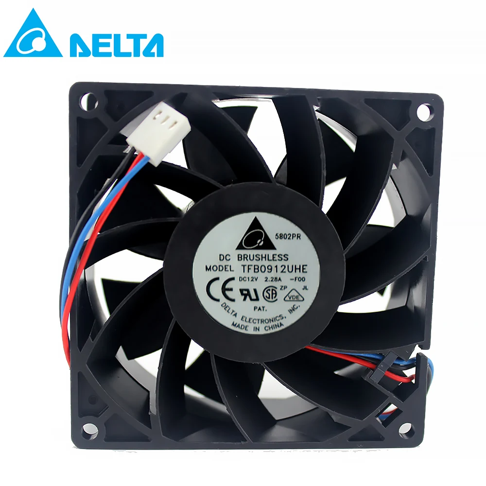Original for delta TFB0912UHE 9CM 92*92*38mm 12V 2.28A Cooling fan Server Car Modification Violent Cooling Fan
Original for delta TFB0912UHE 9CM 92*92*38mm 12V 2.28A Cooling fan Server Car Modification Violent Cooling Fan