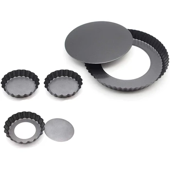 Set of 4 Quiche Pan Mini Tart Pan, 3 Pcs 4 Inch Removable Bottom and Tart Pan, 9 Inch Removable Bottom and Tart Pan
Set of 4 Quiche Pan Mini Tart Pan, 3 Pcs 4 Inch Removable Bottom and Tart Pan, 9 Inch Removable Bottom and Tart Pan
