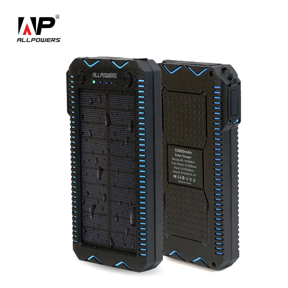 ALLPOWERS 15000mAh Solar Powerbank Portable External Battery Solar Power Bank Charger with Electric Cigarette Lighter for Phone
ALLPOWERS 15000mAh Solar Powerbank Portable External Battery Solar Power Bank Charger with Electric Cigarette Lighter for Phone