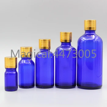 2/10pcs 5ml 10ml 15ml 20ml 30ml 50ml 100ml Empty DIY Cosmetic Blue Glass Essential Oil Bottles with Gold Screw Aluminum Cap Plug 
2/10pcs 5ml 10ml 15ml 20ml 30ml 50ml 100ml Empty DIY Cosmetic Blue Glass Essential Oil Bottles with Gold Screw Aluminum Cap Plug