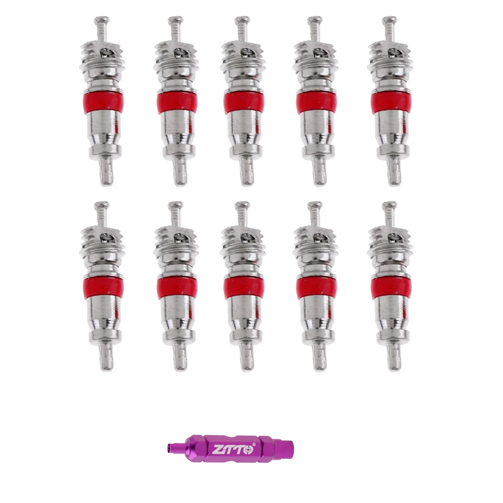 Double Head Multifunction MTB Schrader Presta Tire Valve Core Removal Tool + Schrader Removable Valve Cores Double Head Multifunction MTB Schrader Presta Tire Valve Core Removal Tool + Schrader Removable Valve Cores