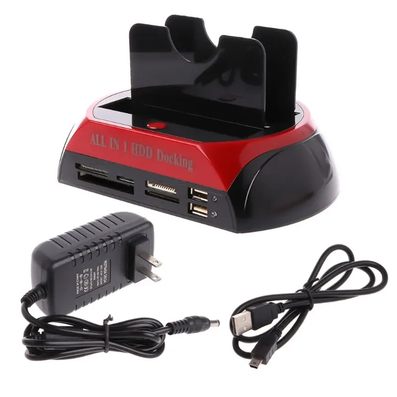 IDE SATA Dual All In 1 HDD Dock Docking Station Hard Disk Drive Hdd 2.5 3.5 Reader Usb 2.0 US External Box Enclosure Case
IDE SATA Dual All In 1 HDD Dock Docking Station Hard Disk Drive Hdd 2.5 3.5 Reader Usb 2.0 US External Box Enclosure Case