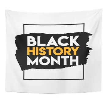 

African Brown Stage Black History Month Design White Africa Tapestry Home Decor Wall Hanging for Living Room Bedroom Dorm 50x60