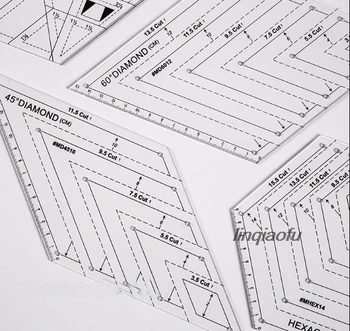 High-quality multi-functional patchwork ruler, triangle hexagon trapezoidal diamond ruler, DIY hand sewing tool
High-quality multi-functional patchwork ruler, triangle hexagon trapezoidal diamond ruler, DIY hand sewing tool