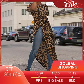 Women Tunic VONDA 2020 Summer Leopard Tops Vintage Long Shirts Office Holiday Split Hem Party Tops Plus Size Blusa
Women Tunic VONDA 2020 Summer Leopard Tops Vintage Long Shirts Office Holiday Split Hem Party Tops Plus Size Blusa