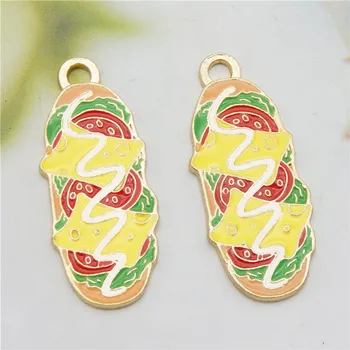 4pcs Enamel Alloy Pendant Food Bread Shape Charms Jewelry gift DIY Fashion Women Necklace bracelet Earrings Accessories13*32mm
4pcs Enamel Alloy Pendant Food Bread Shape Charms Jewelry gift DIY Fashion Women Necklace bracelet Earrings Accessories13*32mm