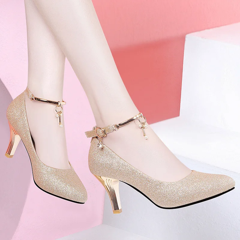 Women's Pointed-Toe French GIRL'S High Heel Shoes Women's Thin Heeled Shoes 2019 Autumn New Style Wedding Shoes Bride Shoe Huido
Women's Pointed-Toe French GIRL'S High Heel Shoes Women's Thin Heeled Shoes 2019 Autumn New Style Wedding Shoes Bride Shoe Huido