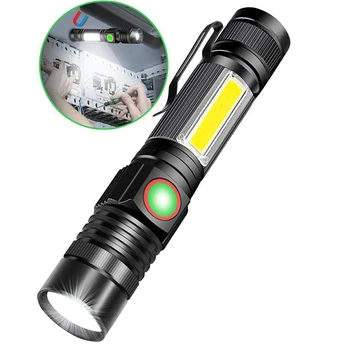 4 Modes LED Flashlight Camping Lanterna Linterna Led Recargable De Alta Potencia Torch Super Powerful Led Flashlight XML T6+COB
4 Modes LED Flashlight Camping Lanterna Linterna Led Recargable De Alta Potencia Torch Super Powerful Led Flashlight XML T6+COB