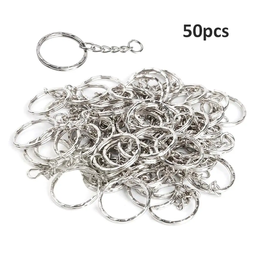 50Pcs/Set 25mm Polished Silver Color Keyring Keychain Metal Split Blank Key Chain Ring Holder Craft DIY Accessories
50Pcs/Set 25mm Polished Silver Color Keyring Keychain Metal Split Blank Key Chain Ring Holder Craft DIY Accessories