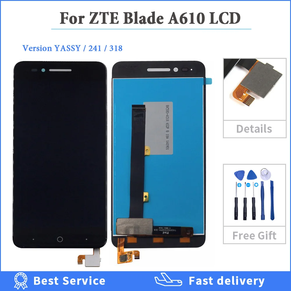 5" For ZTE Blade A610 LCD Display Touch Screen Digitizer Assembly For ZTE Voyage 4 Blade A610C Screen LCD Version YASSY 241 318
5" For ZTE Blade A610 LCD Display Touch Screen Digitizer Assembly For ZTE Voyage 4 Blade A610C Screen LCD Version YASSY 241 318
