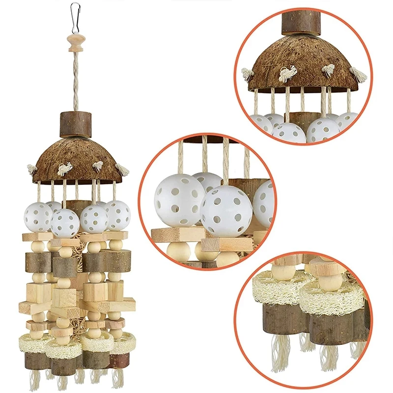 Natural Wooden Large Bird Parrot Toy Cage Blocks Bird Chewing Toy Parrot Cage Bite Toy Macaws Cockatoos Parrots Bird Accessoires
Natural Wooden Large Bird Parrot Toy Cage Blocks Bird Chewing Toy Parrot Cage Bite Toy Macaws Cockatoos Parrots Bird Accessoires