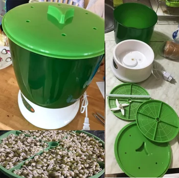 

Intelligent 1.5L Three/two Layers Bean Sproutss Machine Automatic DIY Housemade Sprout Green Seeds Growing 220V 20W 26x35cm