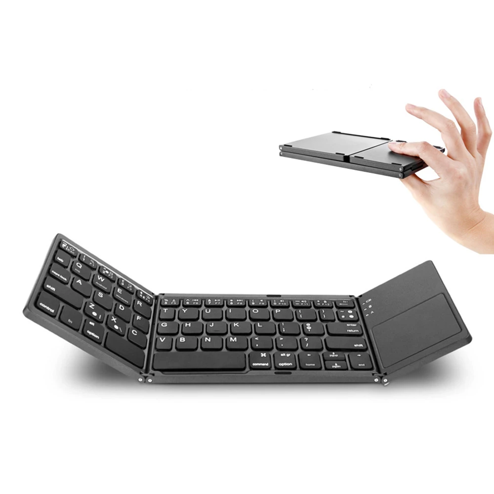 Mini Folding keyboard Wireless Bluetooth Russian/Spanish/Arabic Keyboard with Touchpad for Windows Android IOS Tablet Phone PC
Mini Folding keyboard Wireless Bluetooth Russian/Spanish/Arabic Keyboard with Touchpad for Windows Android IOS Tablet Phone PC