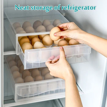 30/60 Grid Crisper Egg Container Case Refrigerator Keep Fresh Storage Box Kitchen Fridge Organizer Eggs Holder Trays Transparent
30/60 Grid Crisper Egg Container Case Refrigerator Keep Fresh Storage Box Kitchen Fridge Organizer Eggs Holder Trays Transparent