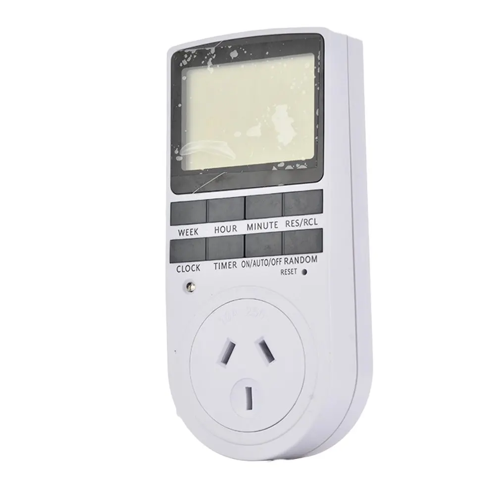 KWE-TM02 Electronic Digital Timer Switch Plug Kitchen Timer Outlet 230V 50HZ 7 Day 12/24 Hour Programmable Timing Socket
KWE-TM02 Electronic Digital Timer Switch Plug Kitchen Timer Outlet 230V 50HZ 7 Day 12/24 Hour Programmable Timing Socket