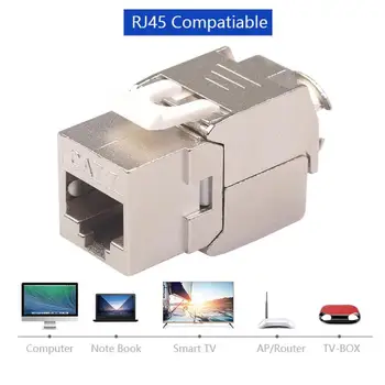 RJ45 Trapezoid Cat6 Cat7 Shielded FTP Module 10G Network Keystone Jack Connector Zinc Alloy Socket Module Connector
RJ45 Trapezoid Cat6 Cat7 Shielded FTP Module 10G Network Keystone Jack Connector Zinc Alloy Socket Module Connector
