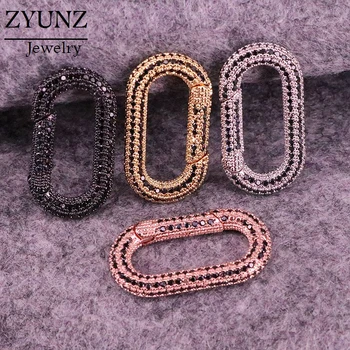 4PCS, CZ Micro Pave Oval Carabiner Clasp with Easy Open Spring, Geometric Spring Snap Clasp
4PCS, CZ Micro Pave Oval Carabiner Clasp with Easy Open Spring, Geometric Spring Snap Clasp