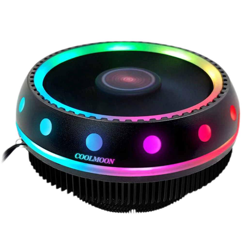 CPU Cooler Fan Radiator 12V Colorful RGB LED 3 Pin for Intel LGA775/1150/1151/1155/1156/1366 for AMD FM2/AM4/FM1/AM3+/AM3/AM2 CPU Cooler Fan Radiator 12V Colorful RGB LED 3 Pin for Intel LGA775/1150/1151/1155/1156/1366 for AMD FM2/AM4/FM1/AM3+/AM3/AM2