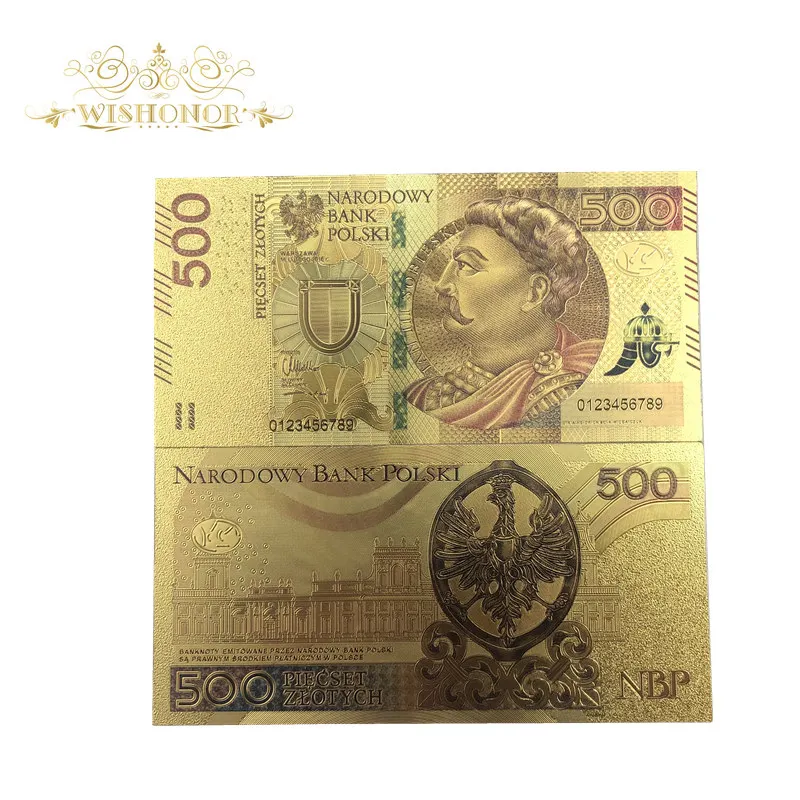 Копия золотых банкнот в польском стиле 1 шт.|Золотые банкноты| |