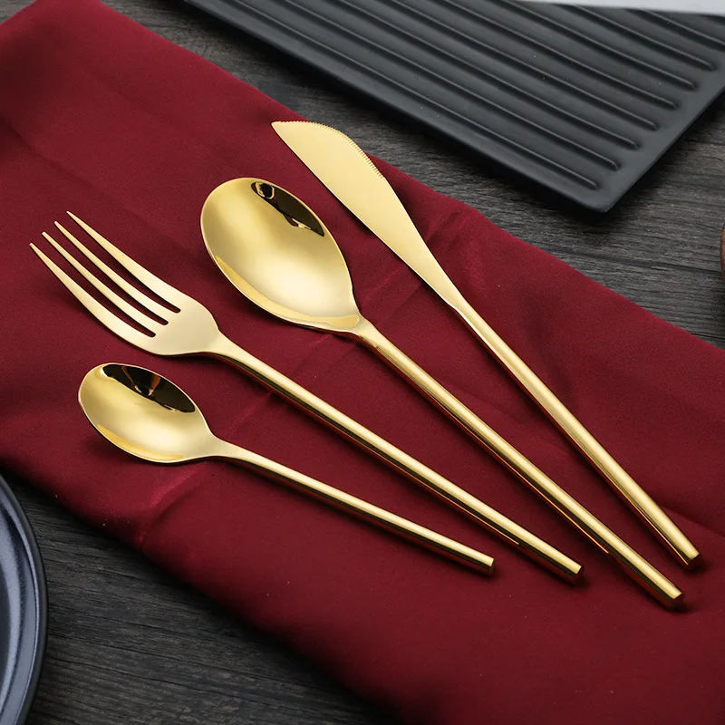 24PCS Gold Cutlery Dinner Set Cutlery Set Dishes Knives Forks Spoons Western Kitchen Dinnerware Stainless Steel Tableware Home
24PCS Gold Cutlery Dinner Set Cutlery Set Dishes Knives Forks Spoons Western Kitchen Dinnerware Stainless Steel Tableware Home