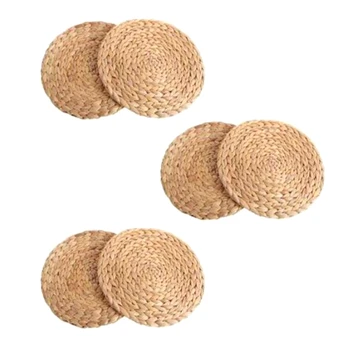 6 Pcs Woven Placemats, Table Placemats, Natural Water Hyacinth Weave Placemat,Round Braided Rattan Tablemats
6 Pcs Woven Placemats, Table Placemats, Natural Water Hyacinth Weave Placemat,Round Braided Rattan Tablemats