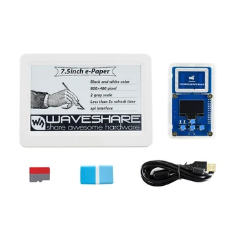 BlueRaven 7.5inch Passive NFC-Powered e-Paper Evaluation Kit, No Battery, Wireless Powering & Data Transfer