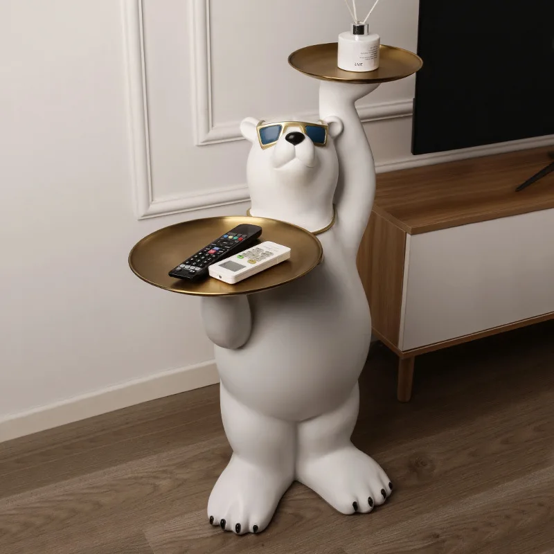 Home Decor Creative Polar Bear Large Floor Decoration Tray Storage Figurines For Interior Animal Statues And Sculptures Ornament
Home Decor Creative Polar Bear Large Floor Decoration Tray Storage Figurines For Interior Animal Statues And Sculptures Ornament